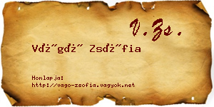Vágó Zsófia névjegykártya